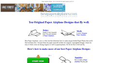 Desktop Screenshot of bestpaperairplanes.com